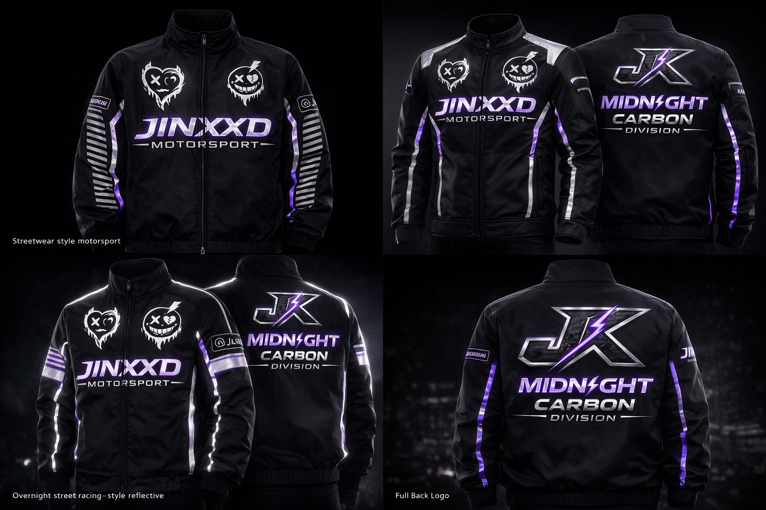 JINXXD Motorsport Windbreaker Non-Reflective Jacket